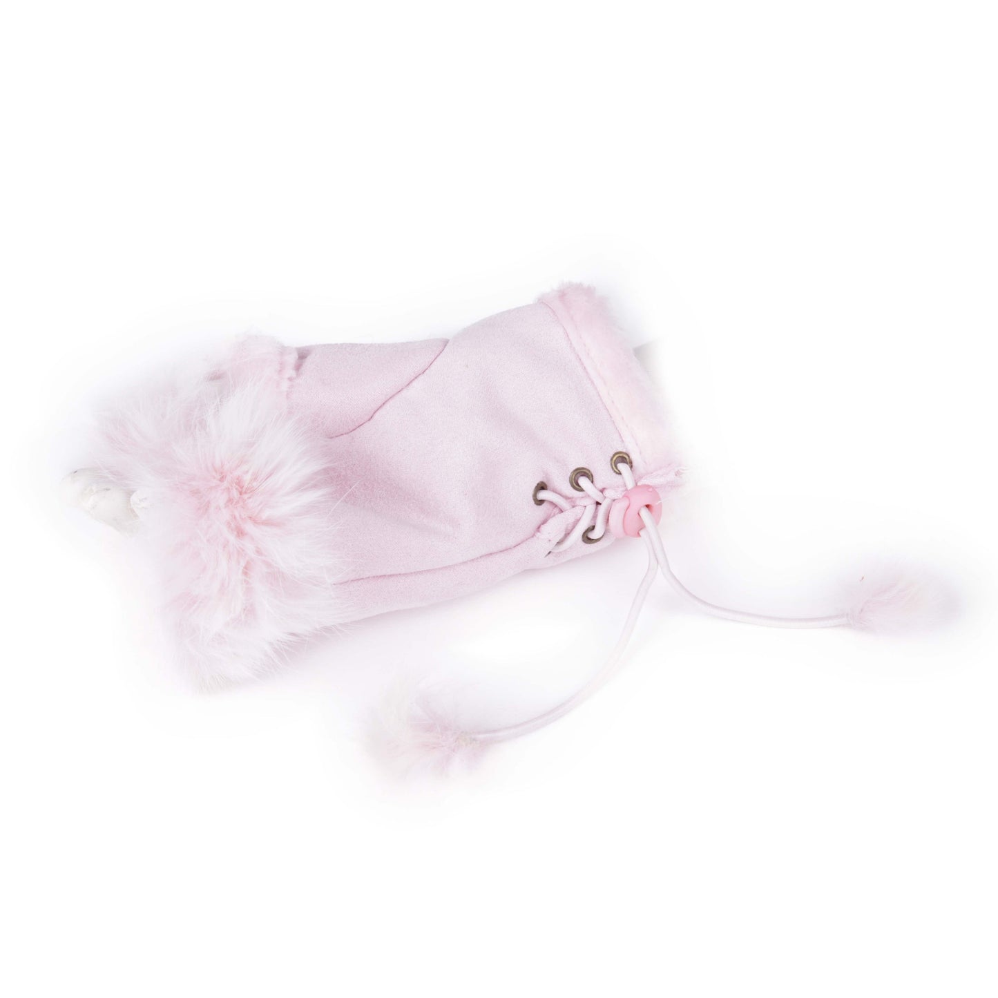 Rosa Damen Kaninchen Fell Handschuhe