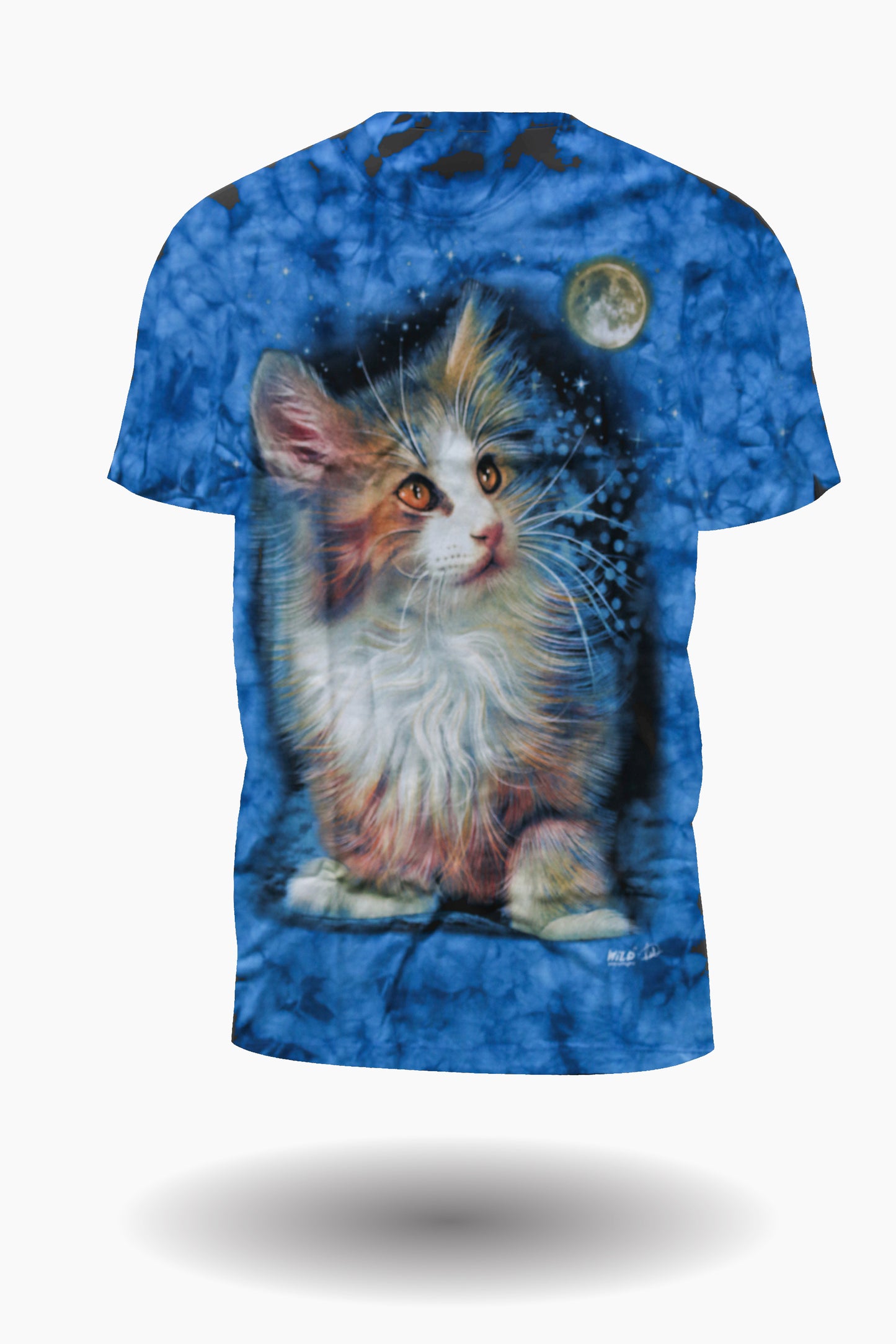 Wild Clothing Mize Katze Tie Dye T-Shirt Blau