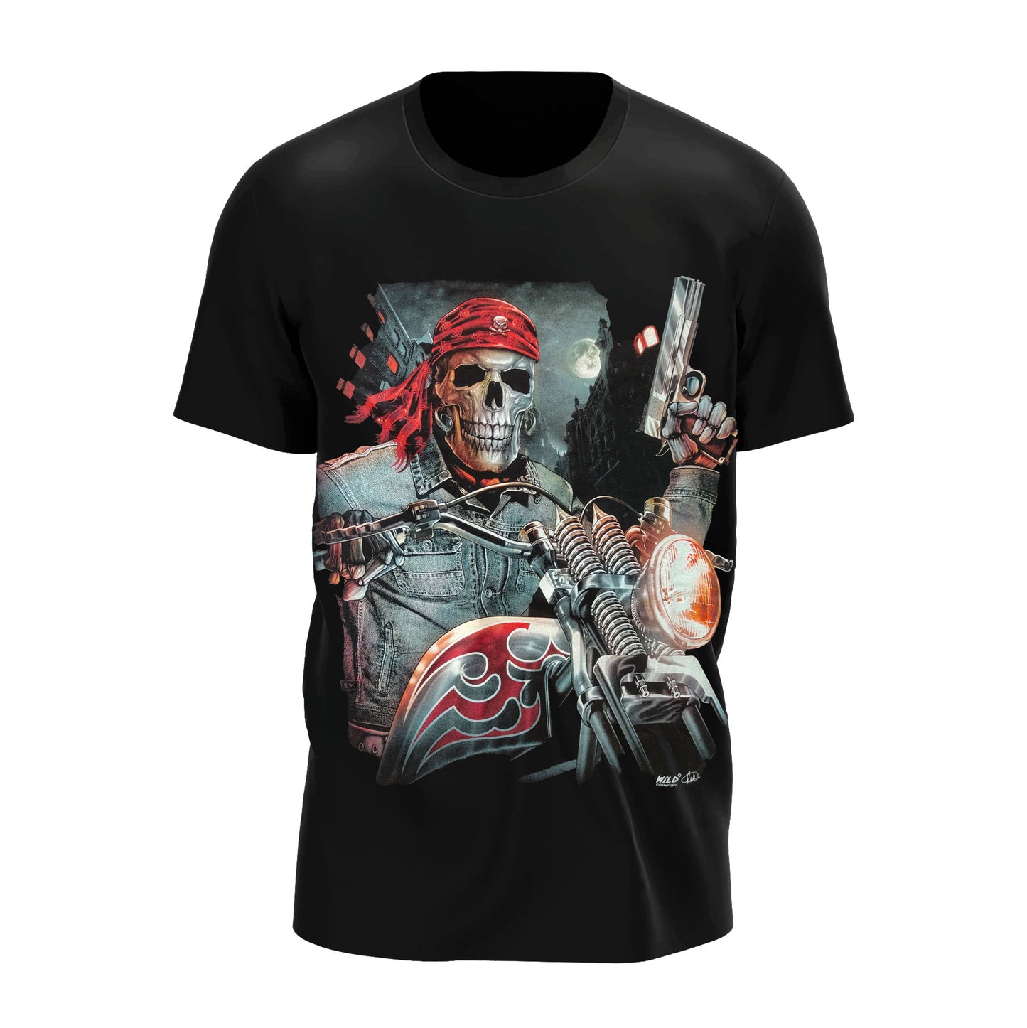 Biker Totenkopf Motorrad