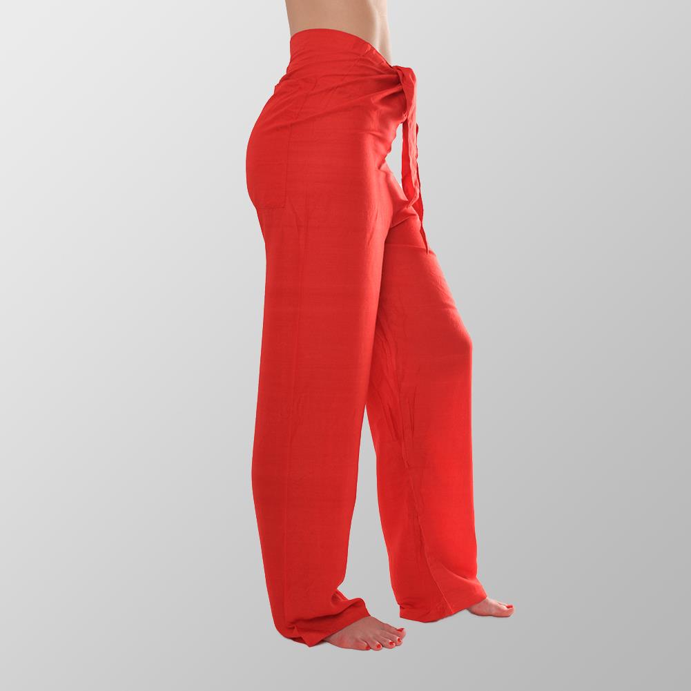 Rote Premium Unisex Yoga Baumwoll Hosen