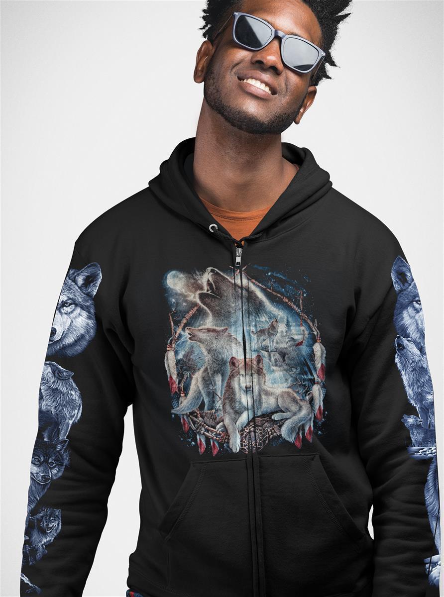 Wild Clothing Wolfsrudel im Traumfänger Hoodie