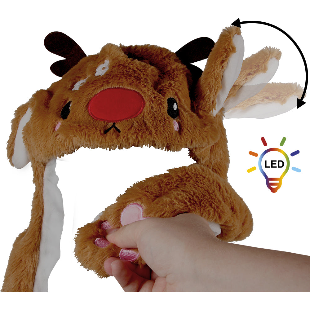 Rentier Wackelohrmütze mit LED´s