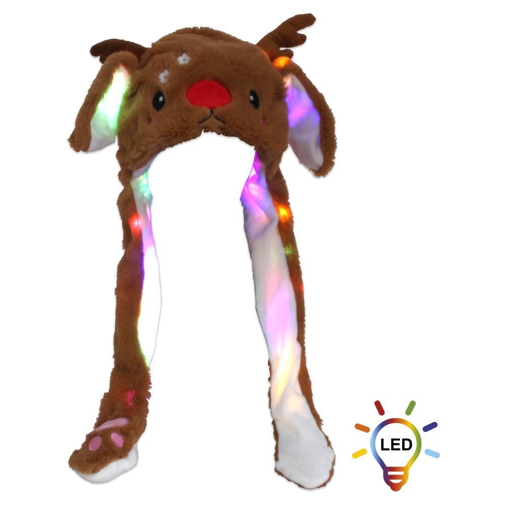Rentier Wackelohrmütze mit LED´s