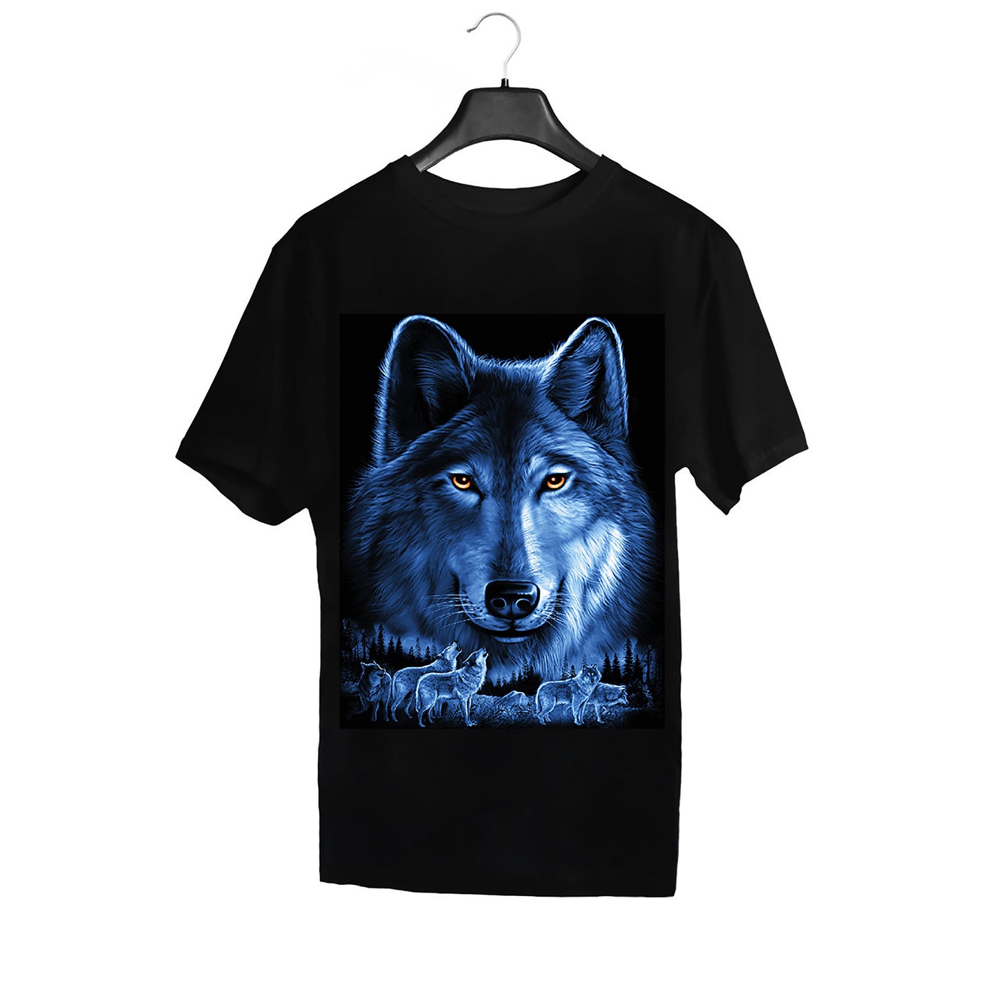 Wild Clothing Blau Wolf T-Shirt