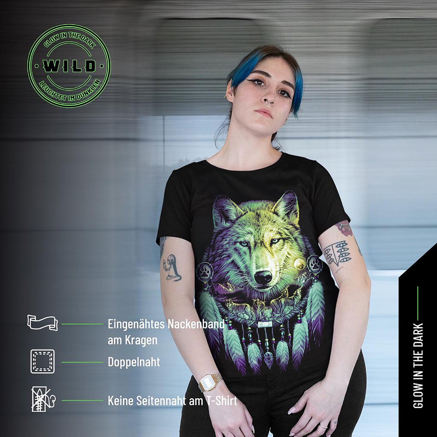 Wild Clothing Traunfänger und Wolf T-Shirt