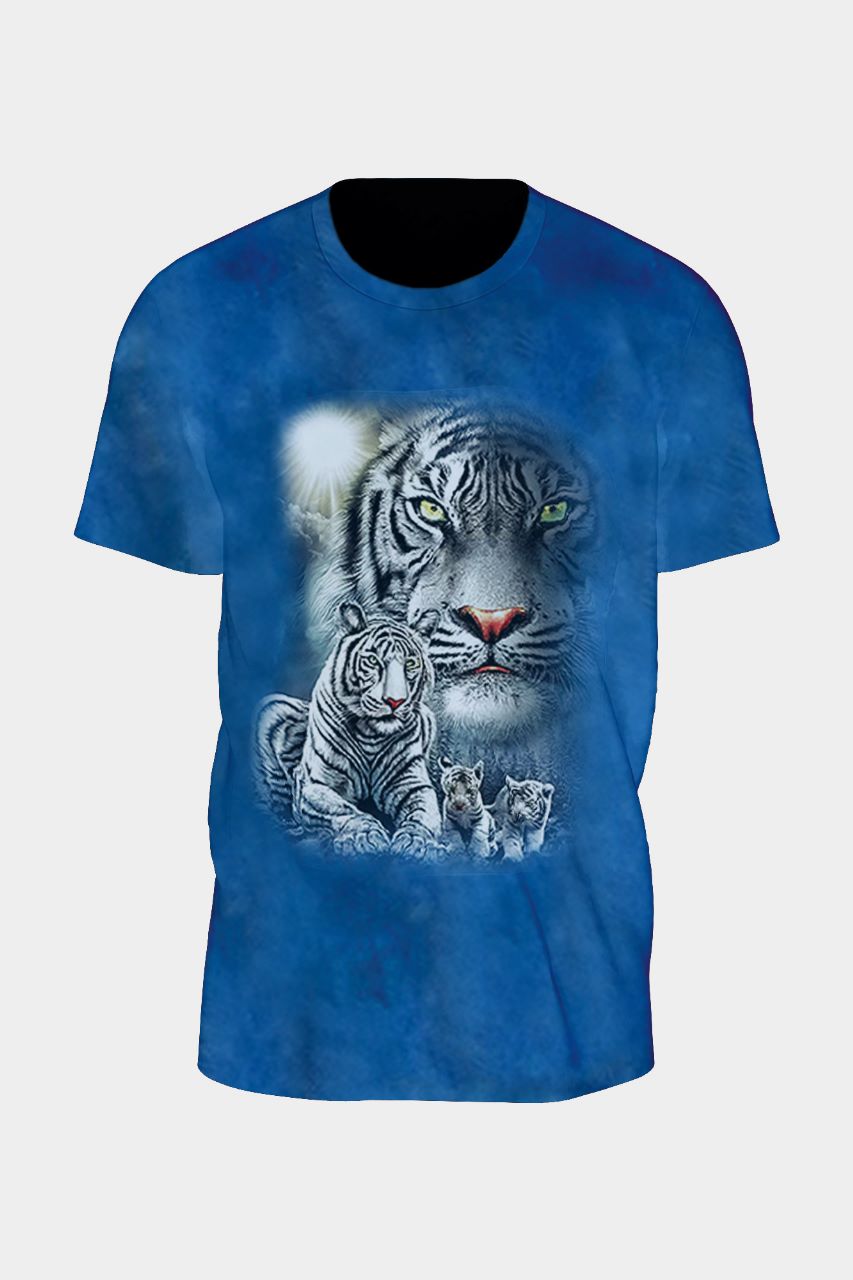 Wild Clothing Blau Tiger familie T-Shirt