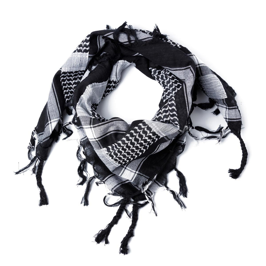 Palästinensertuch Shemagh Kufiya in Camouflage Schwarz Weiß