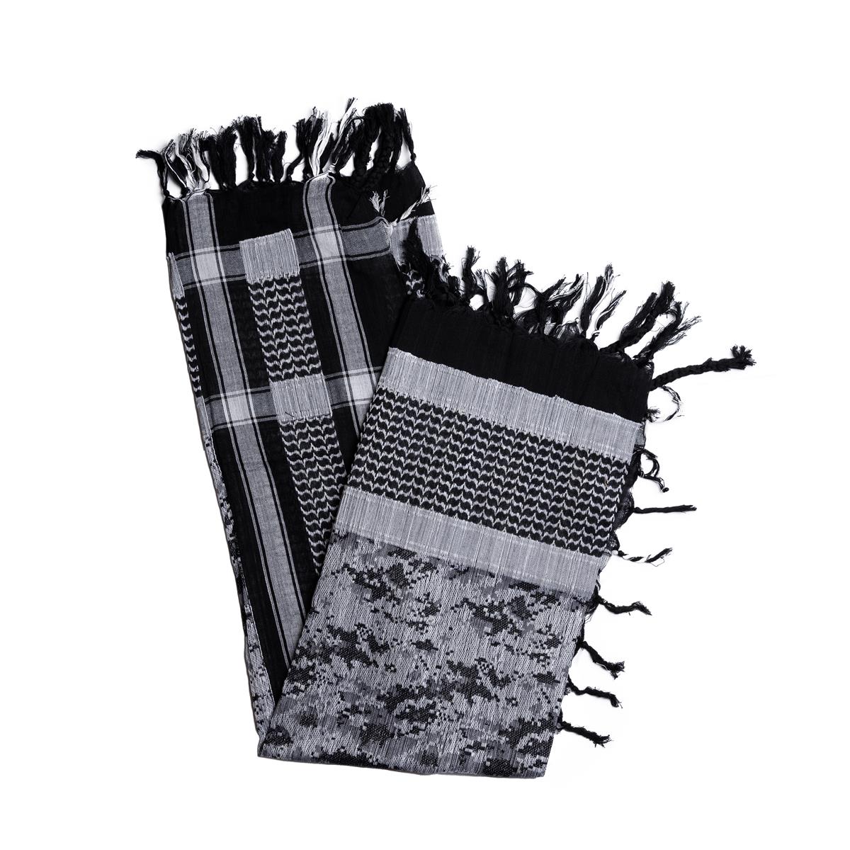 Palästinensertuch Shemagh Kufiya in Camouflage Schwarz Weiß