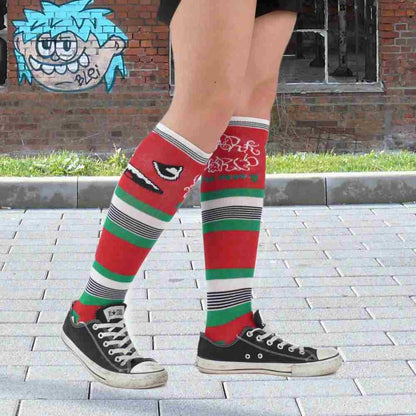 Gestreifte Monster Socken