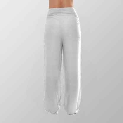 Weiße Unisex Yoga Baumwoll Hosen