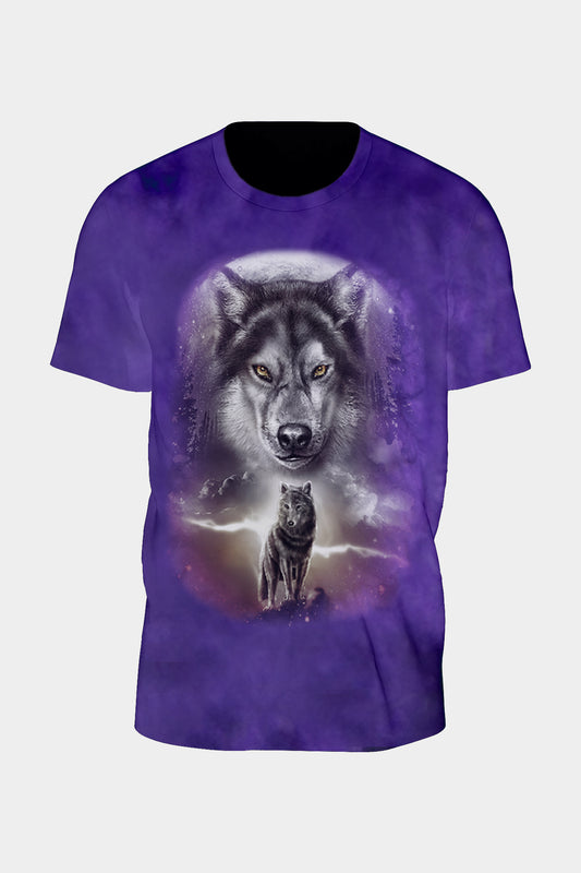 Wild Clothing Tie-Dye Lila Wolf T-Shirt