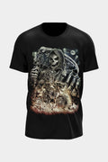 Wild Clothing Death Biker im Feuer T-Shirt