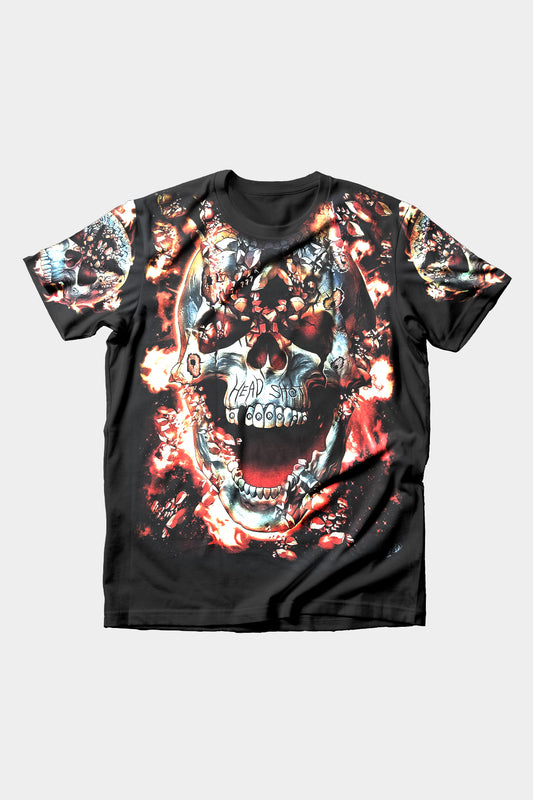 Wild Clothing Head shot Totenkopf Vollausdruck T-Shirt