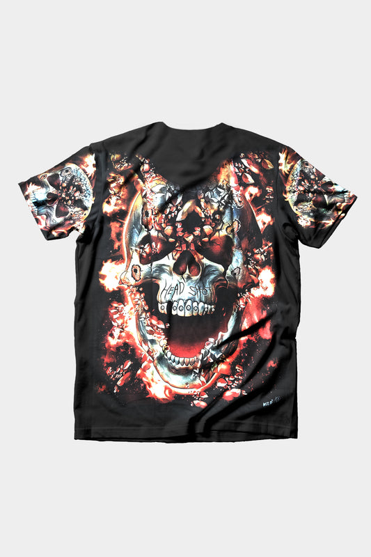 Wild Clothing Head shot Totenkopf Vollausdruck T-Shirt