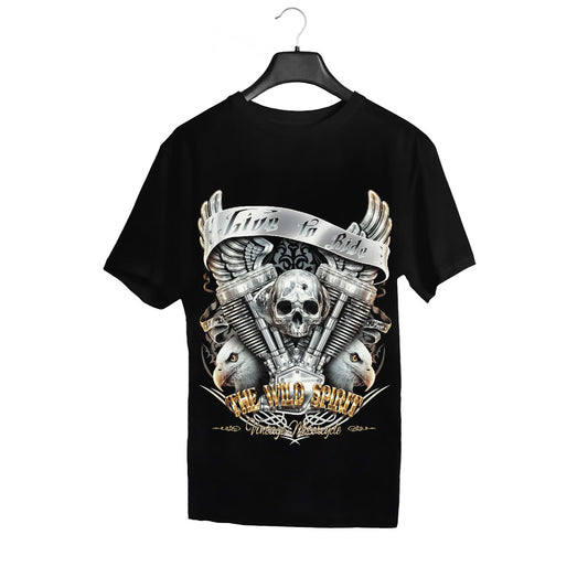 Wild Clothing Live To Ride Vintage Motorcycles T-Shirt