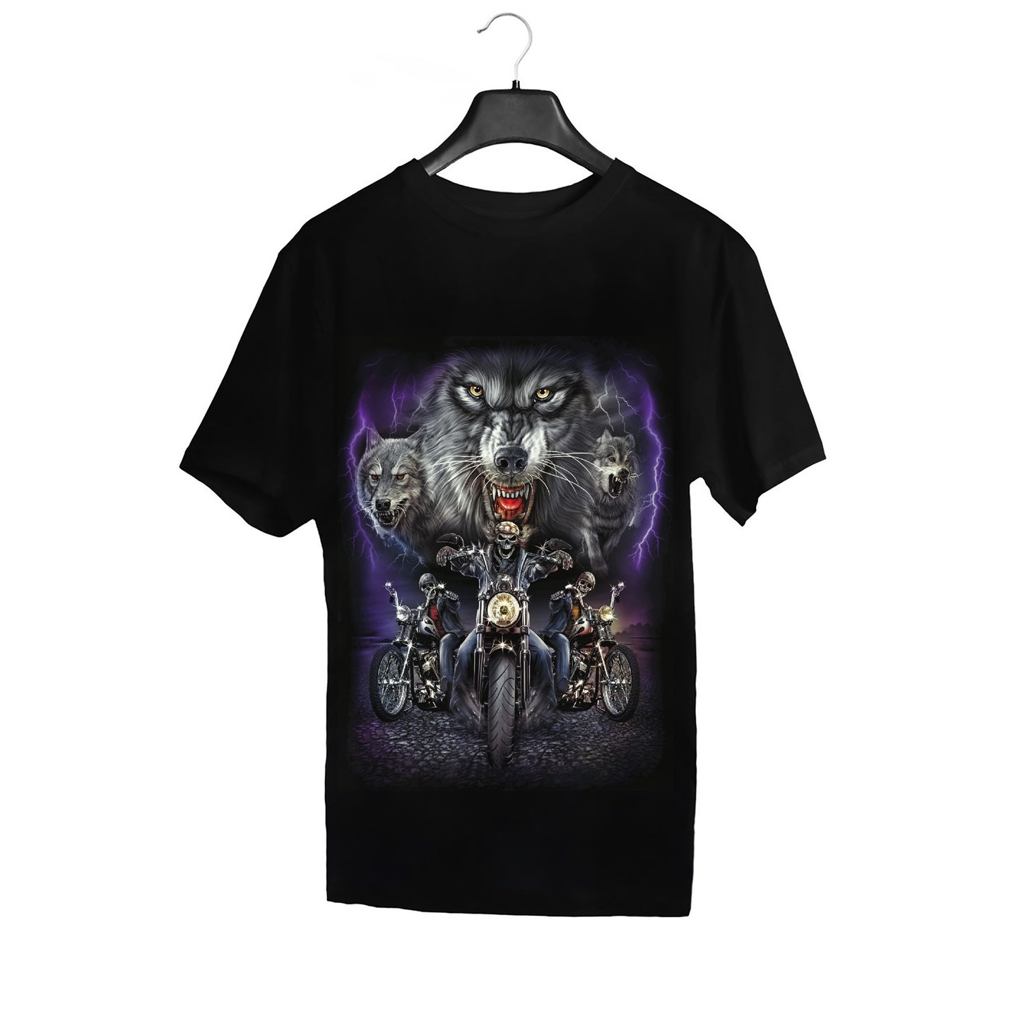 Wild Clothing Biker Tribe in der Vollmondnacht T-Shirt