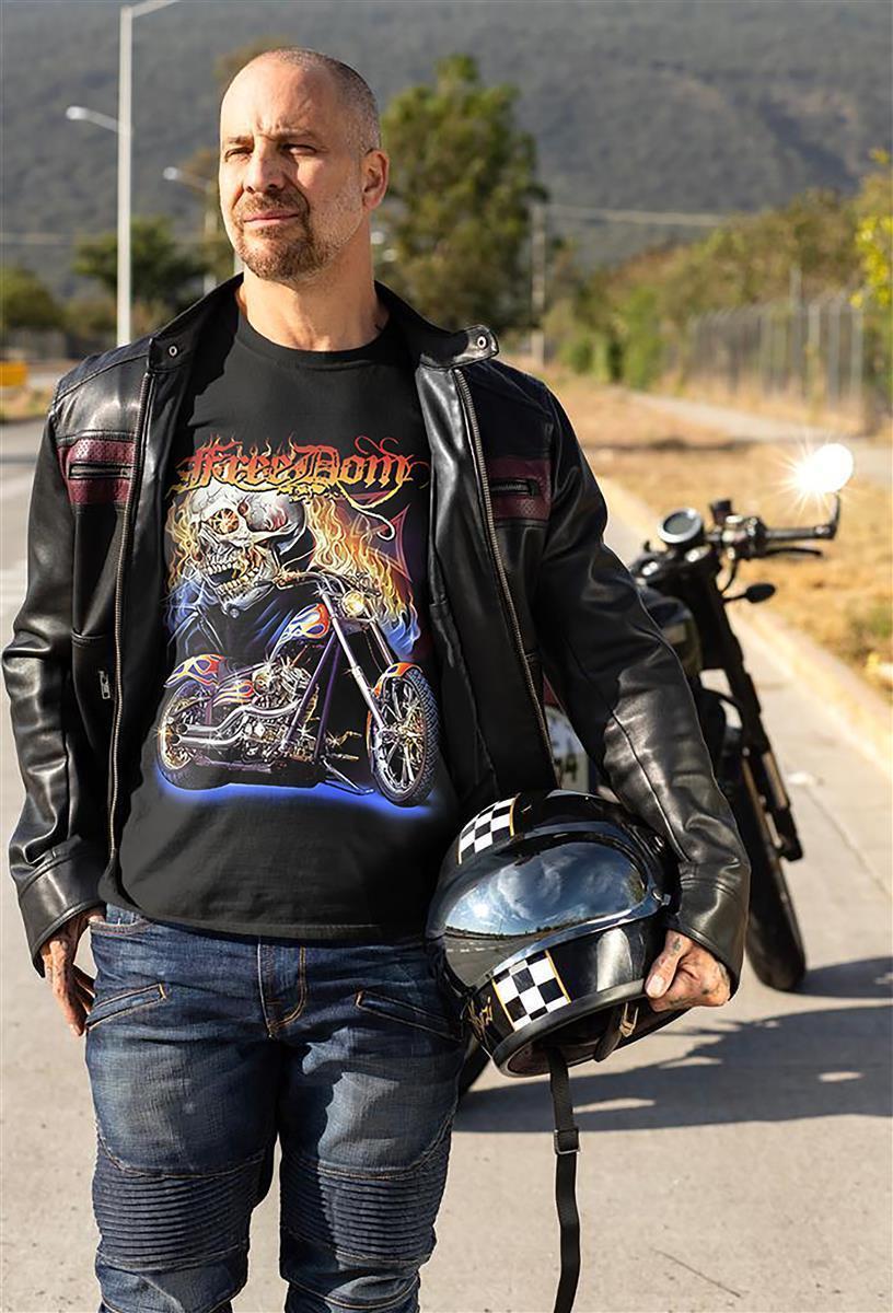 Wild Glow in the Dark Freedom Hellrider Skull T-Shirt