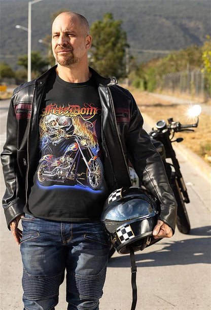 Wild Glow in the Dark Freedom Hellrider Skull T-Shirt