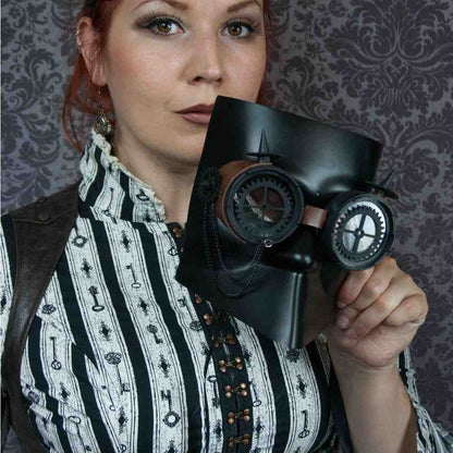 Venezianische Steampunk Maske Black Ball