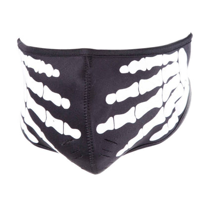 Neopren Biker Halbmaske Skelett Hände