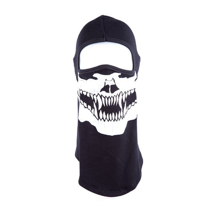 Raubtier Totenschädel Biker Sturrmmaske mit Hochwertigem Aufdruck