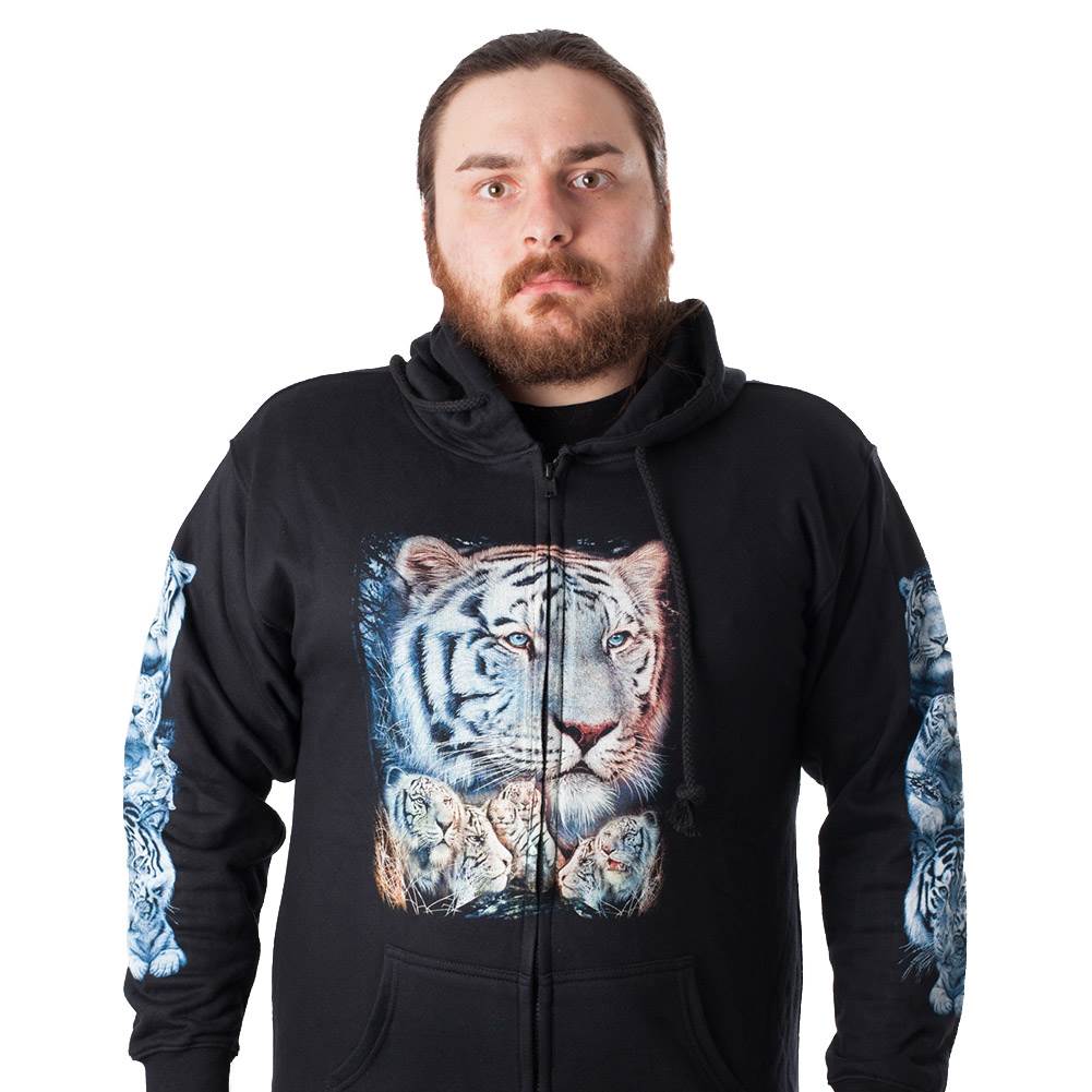 Männer Hoodie Jacke Wild Tiger