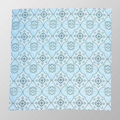 Bandana Halstuch  Hellblau Paisley 55 cm x 55 cm