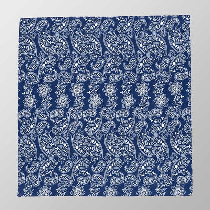 Bandana Halstuch Blau Paisley 55 cm x 55 cm