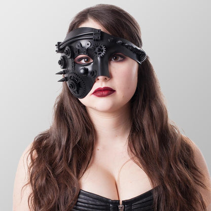 Halb Gesichts Steampunk Maske