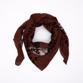 Baumwolltuch mit Batik Totenkopf Muster in Braun