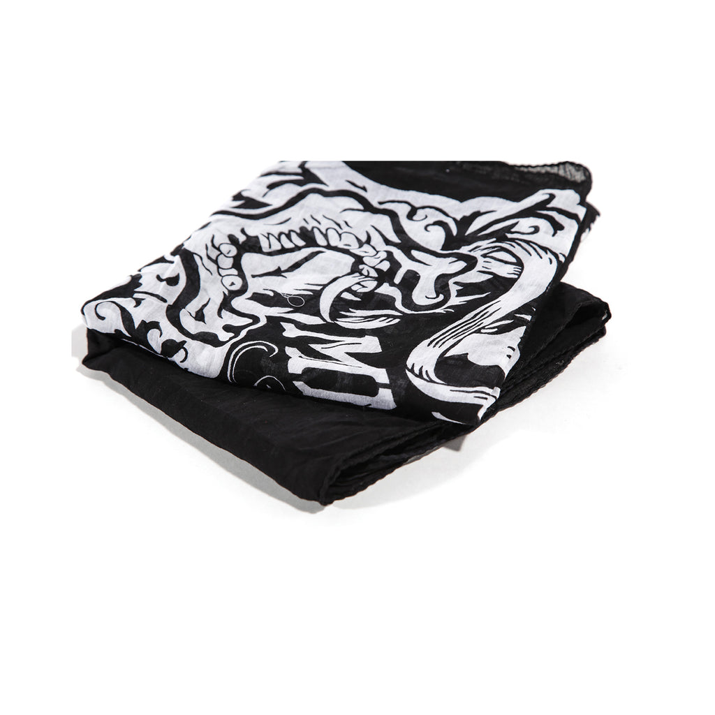 Baumwolltuch mit Ocult Ouija Spirit Board Muster in Schwarz Weiß