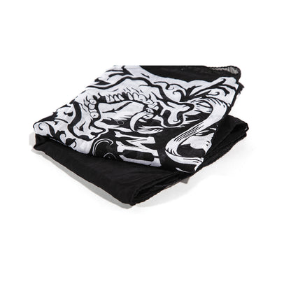 Baumwolltuch mit Ocult Ouija Spirit Board Muster in Schwarz Weiß