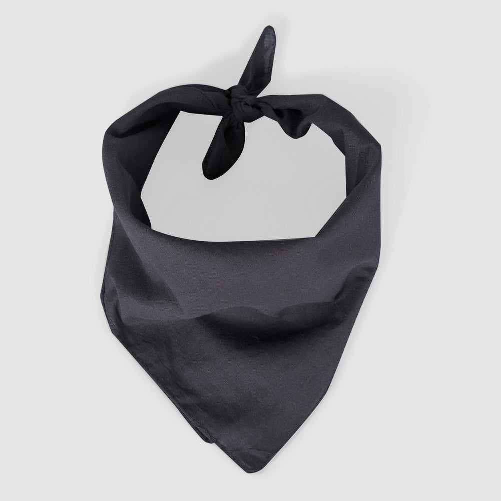 Bandana Halstuch Einfarbig Schwarz Uni 55 cm x 55 cm