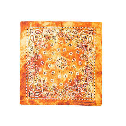 Bandana Halstuch Tie Dye Paisley Floral in Rostbraun 55 cm x 55 cm
