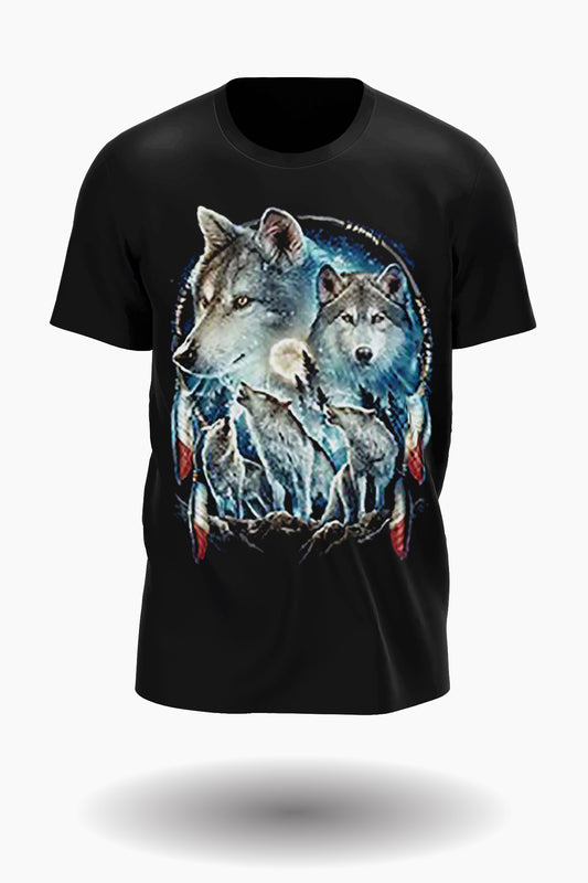 Wild Clothing Wolfrudel mit Dreamcatcher im Native American Style T-Shirt
