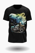 Wild Clothing Beast Design mit Adler, Wolf & Motorrad T-Shirt