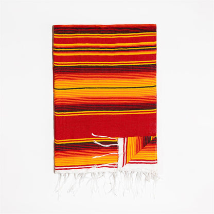 Feuer Rote Orignal Gestreifte Sarape Decke