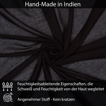 Baumwolltuch Schwarz Uni