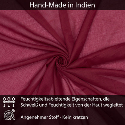 Baumwolltuch Bordeaux Rot Uni
