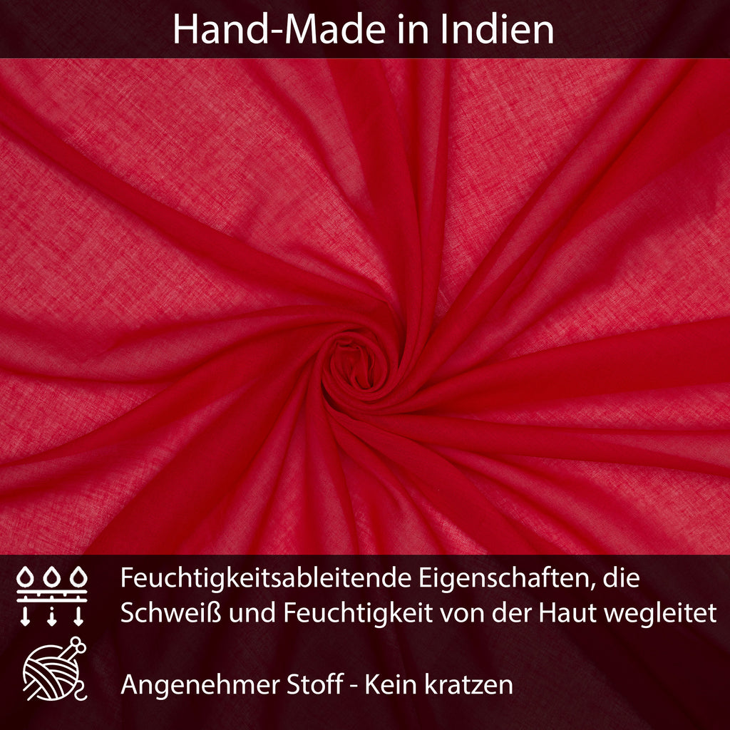 Baumwolltuch Rot Uni