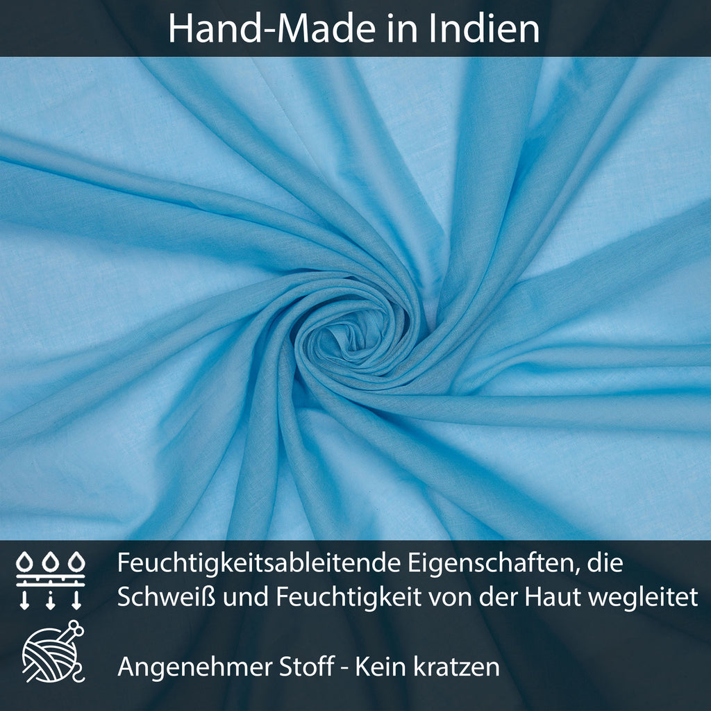 Baumwolltuch Hellblau Uni