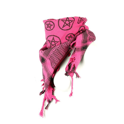 Palästinensertuch Shemagh Kufiya in Pink Pentagramm