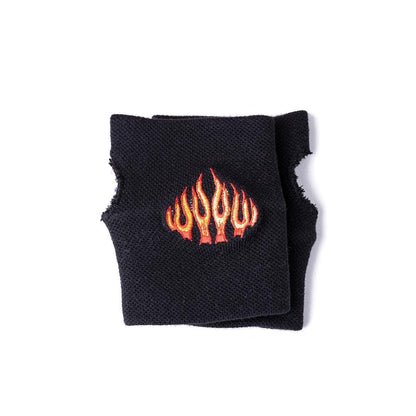 Fingerlose Handschuhe Kariert Flammen Totenkopf 3er Set