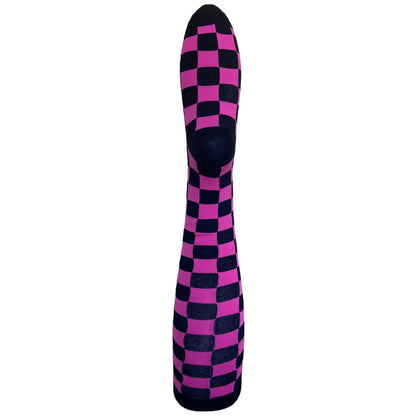 Schwarz Pink Karierte Socken Ska