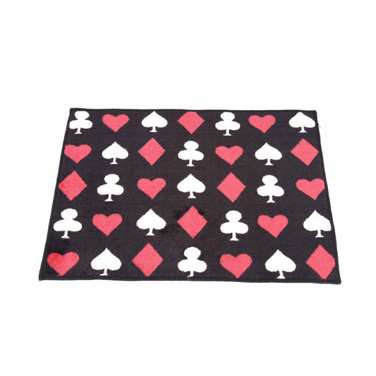 Kartenspiel Icons Design Badematte Schwarz
