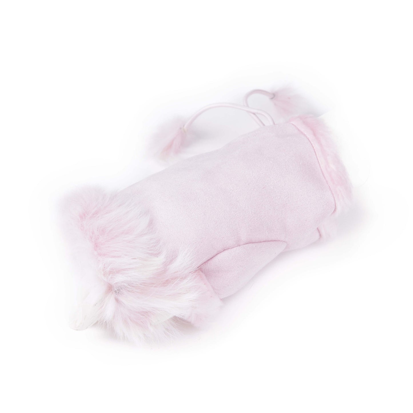 Rosa Damen Kaninchen Fell Handschuhe