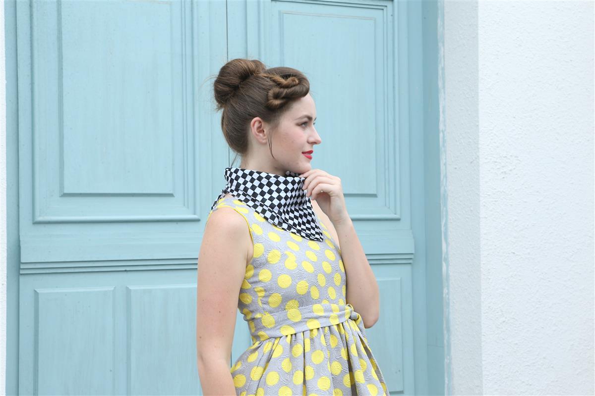 Bandana Halstuch  Schwarz Weiß Kariert Schachbrett 55 cm x 55 cm