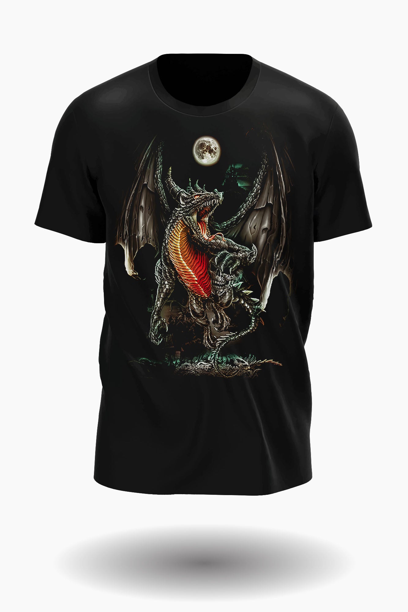 Wild Clothing Drachen in der Vollmondnacht T-Shirt