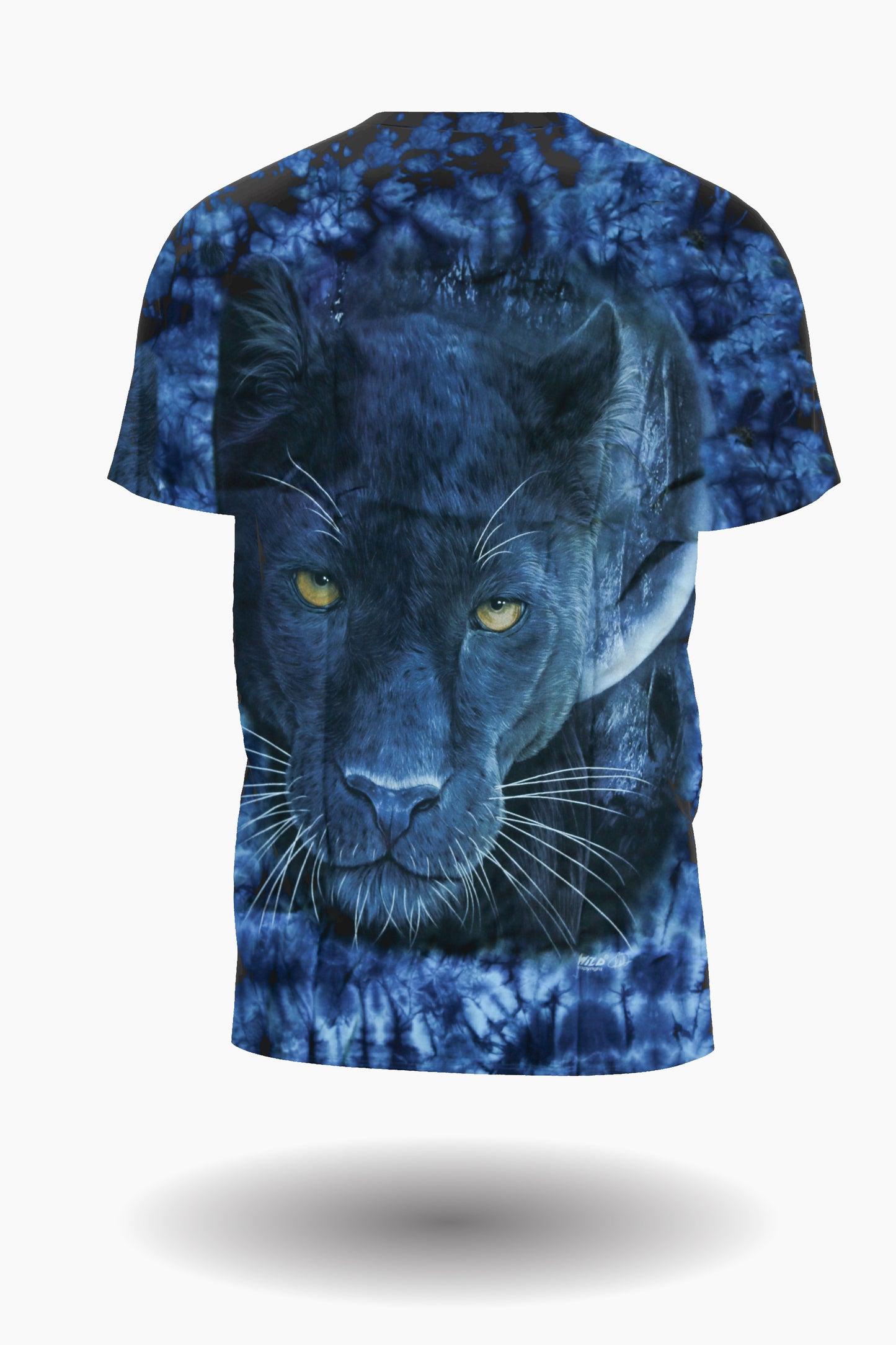 Wild Clothing Blauer Panther Tie Dye T-Shirt Blau