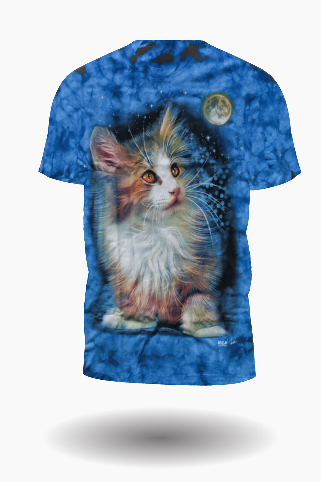 Wild Clothing Mize Katze Tie Dye T-Shirt Blau